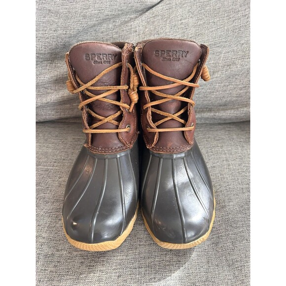 Sperry Duck Boots Womens Size 7 Weatherproof Brown Rain Shoes STS91176 - Picture 4 of 12